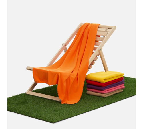 Флисовый плед Warm&Peace, оранжевый