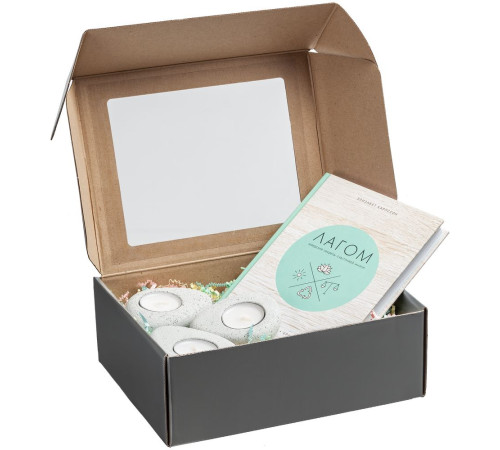 Коробка с окном Visible, серебристая