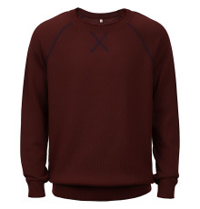 Джемпер Stitch с контрастной отделкой, бордовый с синим