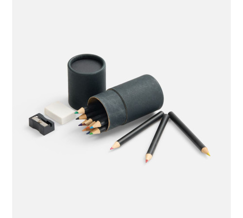 Набор цветных карандашей Pencilvania Tube Plus, черный