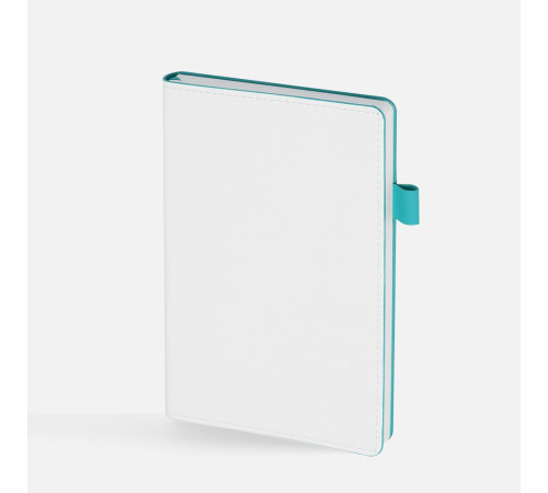 Ежедневник White Shall, недатированный, бело-бирюзовый