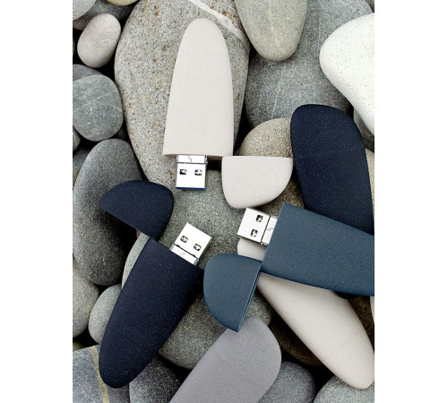 Флешка Pebble Universal, USB 3.0, серо-синяя, 32 Гб