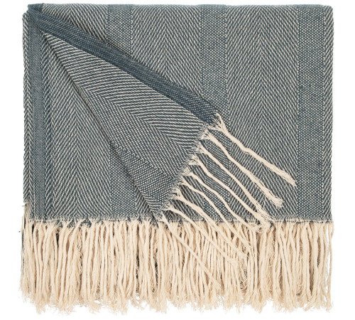 Плед «Сенеж», серо-синий