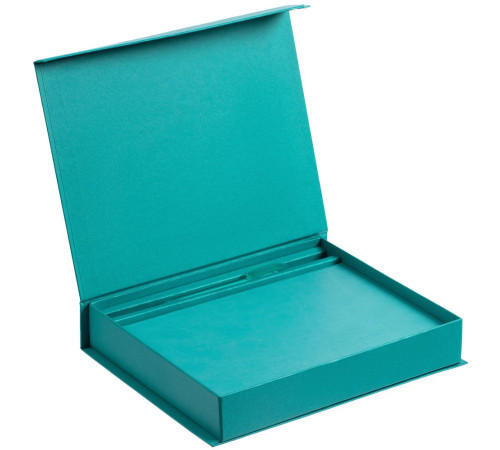 Коробка Duo под ежедневник и ручку, бирюзовая