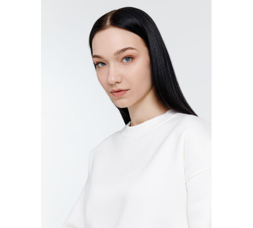 Свитшот оверсайз унисекс True Self, молочно-белый