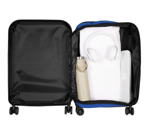 Чемодан Platta, черный с синим