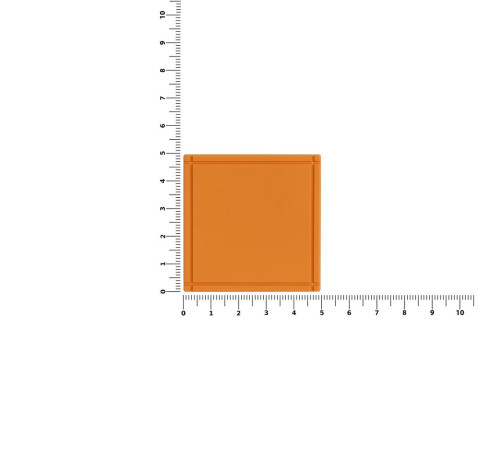 Лейбл из ПВХ Dzeta, L, оранжевый