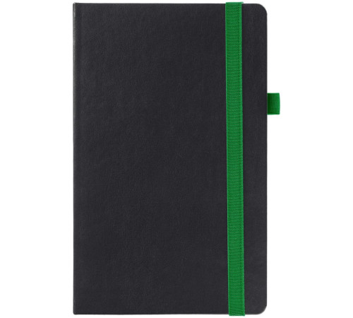 Ежедневник Ton, недатированный, черный с зеленым