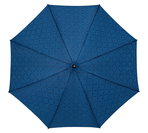 Зонт-трость Magic с проявляющимся рисунком в клетку, темно-синий