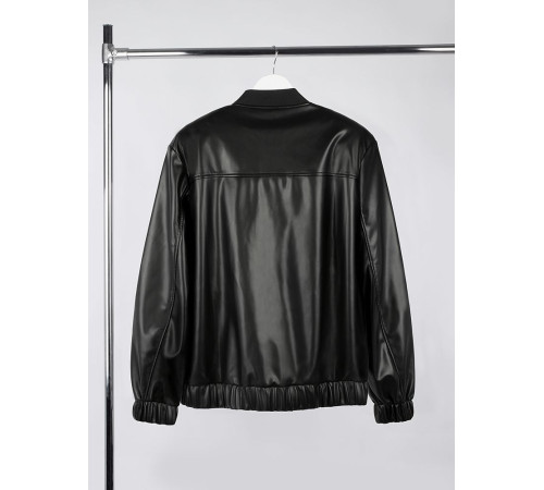 Бомбер из искусственной кожи Univer, черный
