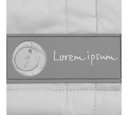 Лейбл из ПВХ с вырубкой «Круг», серый