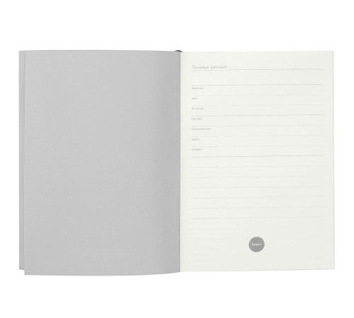 Ежедневник Flat, недатированный, серый