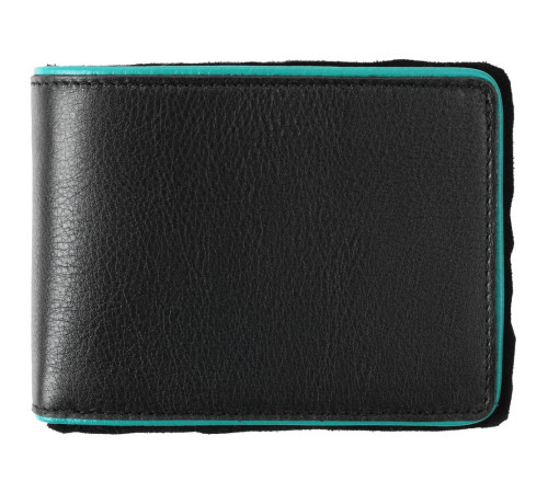 Кошелек Partinico, черный с бирюзовым
