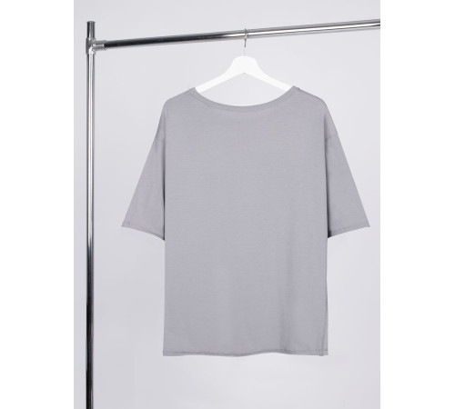 Футболка оверсайз унисекс Vozduh, светло-серая