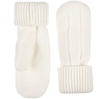 Варежки Knit Beat, белые (молочные)