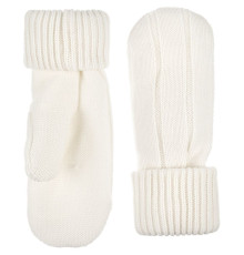 Варежки Knit Beat, белые (молочные)
