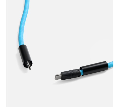 Кабель-ланьярд energyFlex Power Delivery 60 Вт, голубой