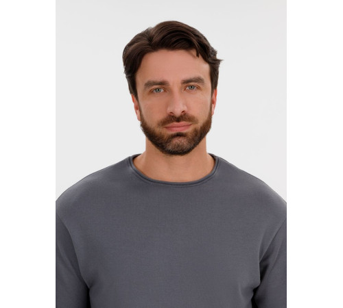 Лонгслив унисекс Siluetti Fuori, серый