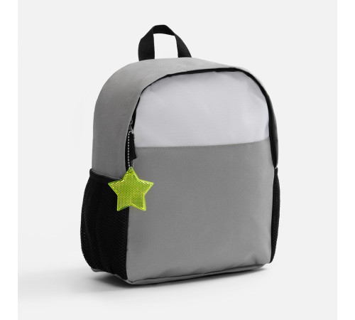 Пешеходный светоотражатель с цепочкой «Звезда», желтый неон