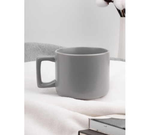 Чашка Jumbo в коробке матовая, светло-серая