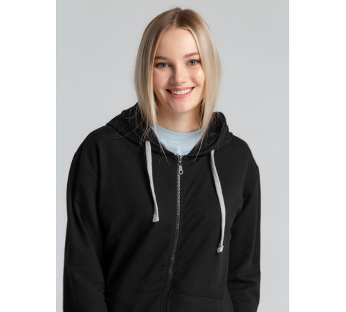 Толстовка на молнии с капюшоном Unit Siverga, черная