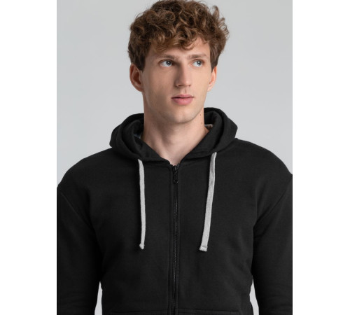 Толстовка на молнии с капюшоном Unit Siverga Heavy, черная