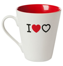 Кружка «Люблю любовь», белая с красным