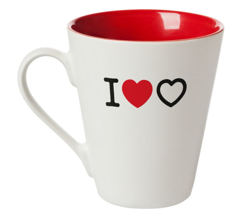 Кружка «Люблю любовь», белая с красным