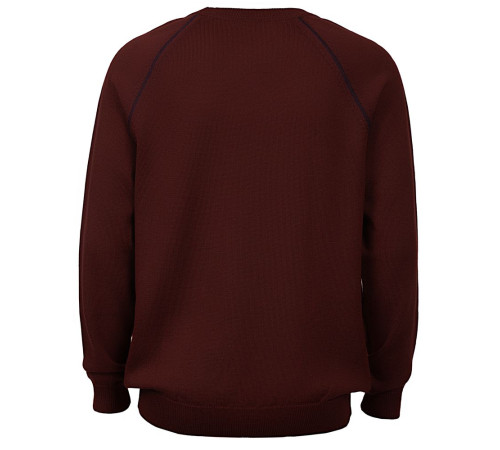 Джемпер Stitch с контрастной отделкой, бордовый с синим