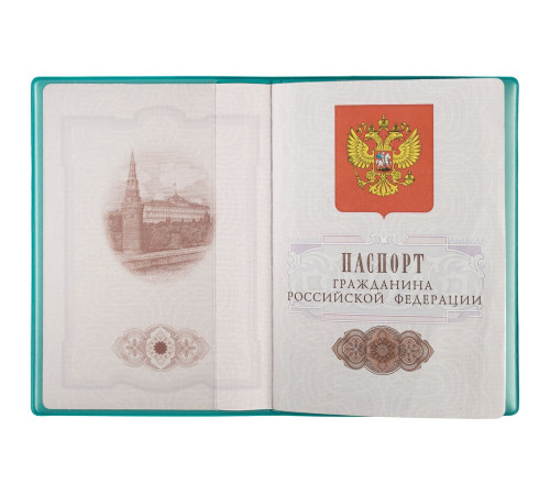 Обложка для паспорта Dorset, бирюзовая