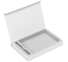 Коробка Silk с ложементом под ежедневник 15х21 см и ручку, ver.2, белая