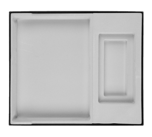 Коробка Overlap с ложементом под ежедневник и аккумулятор, ver.2, черная