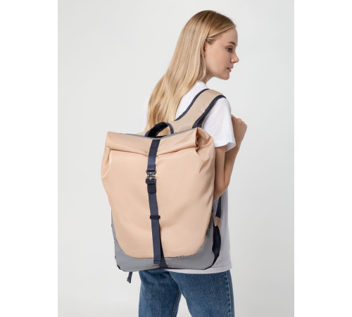 Рюкзак coolStuff Plus, бежевый с темно-синим