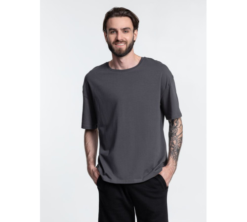 Футболка унисекс оверсайз Crosstown, темно-серая
