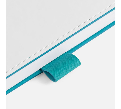 Ежедневник White Shall, недатированный, бело-бирюзовый