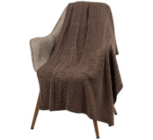 Плед Snippet, коричневый меланж