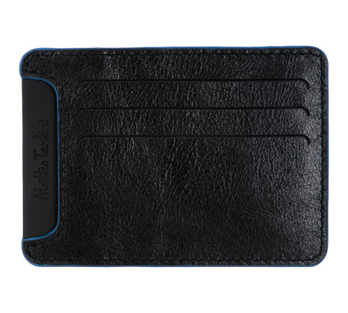 Чехол для карточек Arrival, черный с синим