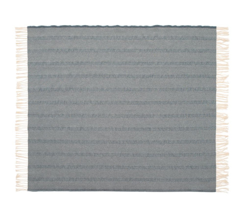 Плед «Сенеж», серо-синий