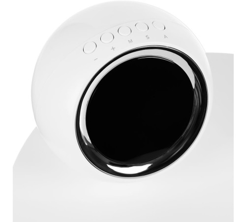 Станция беспроводной зарядки с часами и подсветкой GlobeBee, белая