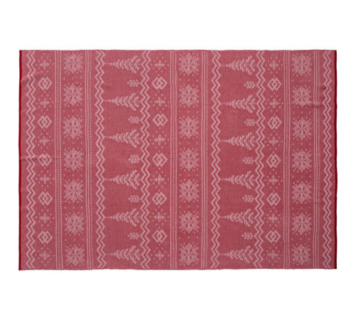 Плед Elnik, красный с молочно-белым