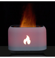 Увлажнитель-ароматизатор Fire Flick с имитацией пламени, белый