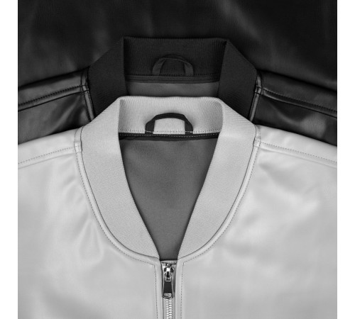 Бомбер из искусственной кожи Univer, черный