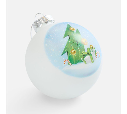 Елочный шар Finery Matt, 8 см, матовый белый