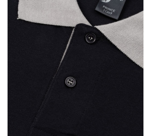 Рубашка поло Prince 190, черная с серым