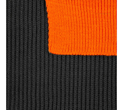 Шарф Snappy, темно-серый (антрацит) с оранжевым