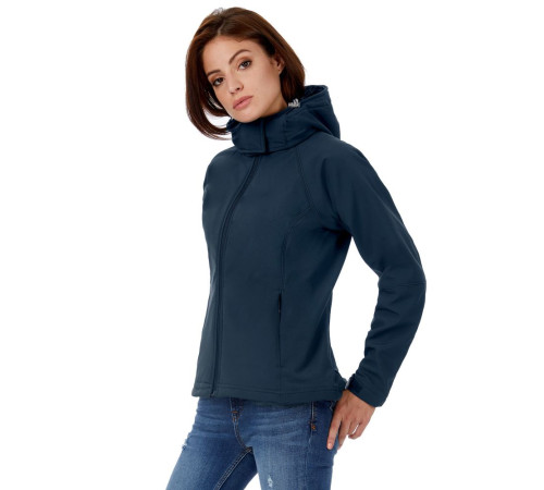Куртка женская Hooded Softshell черная