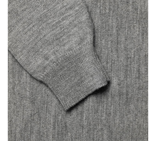 Джемпер Stitch с контрастной отделкой, серый с бордовым