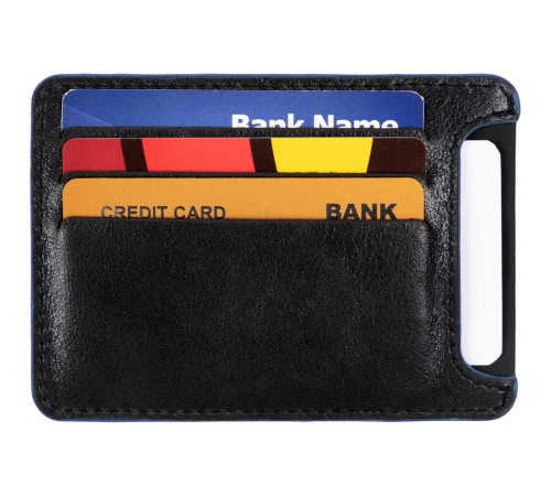 Чехол для карточек Arrival, черный с синим