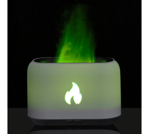 Увлажнитель-ароматизатор Fire Flick с имитацией пламени, белый