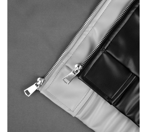 Бомбер из искусственной кожи Univer, черный